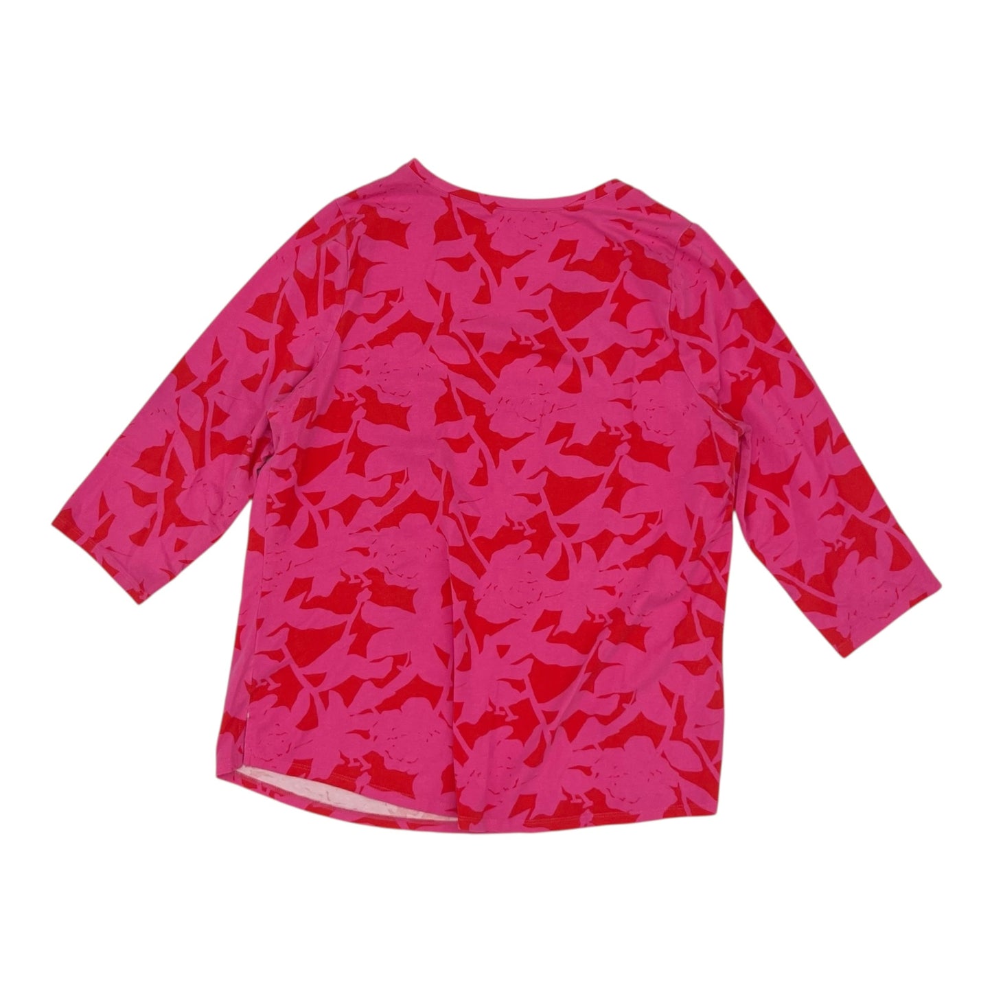 Top 3/4 Sleeve By Belle By Kim Gravel In Floral Print, Size:M