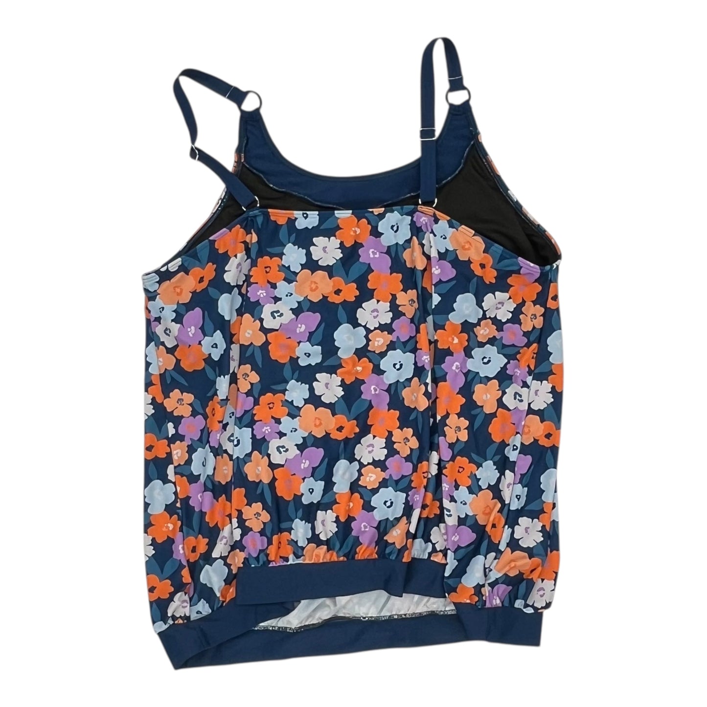 Swimsuit Top By Cme In Floral Print, Size:4X