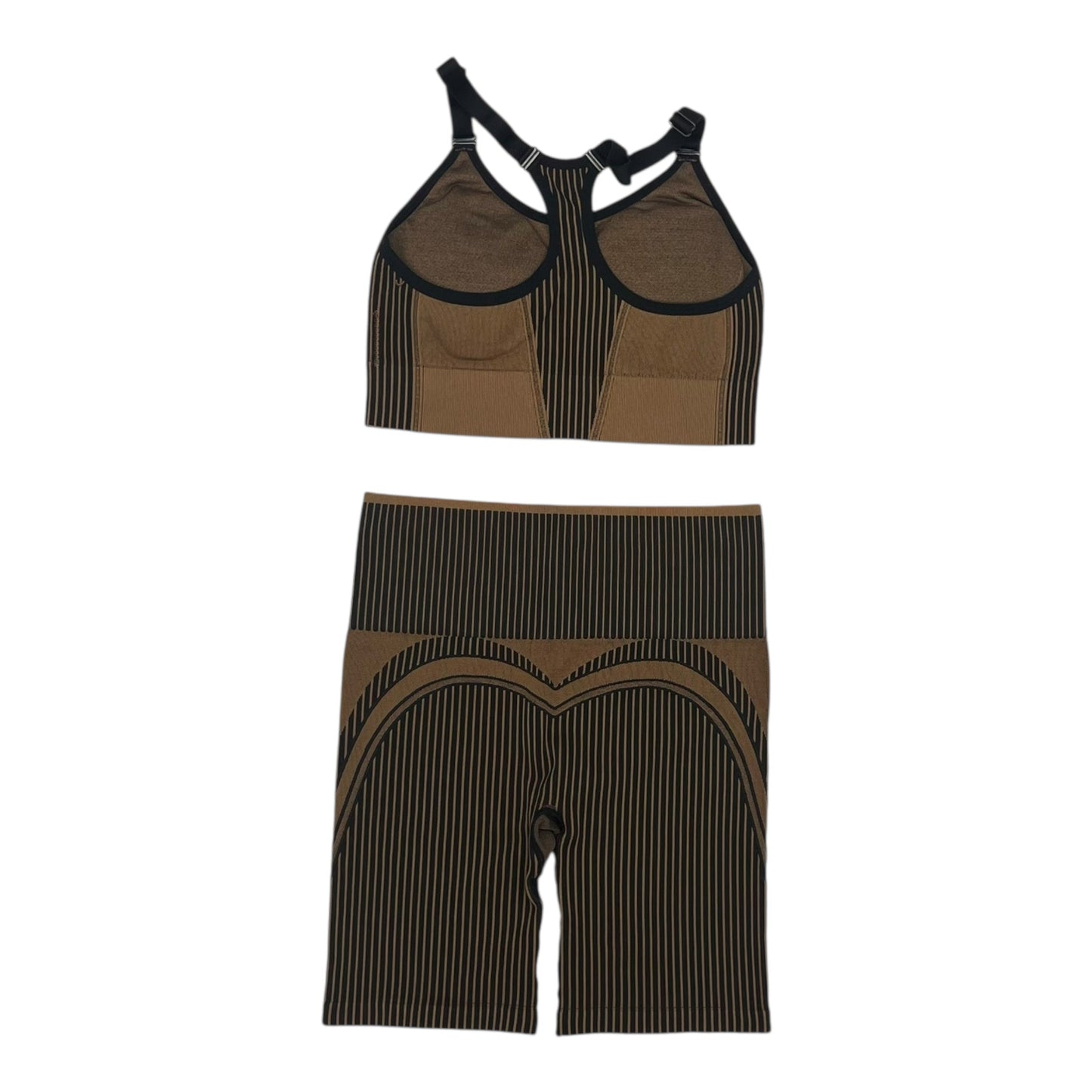 Athletic Shorts 2Pc By Ryka In Black & Brown, Size:M