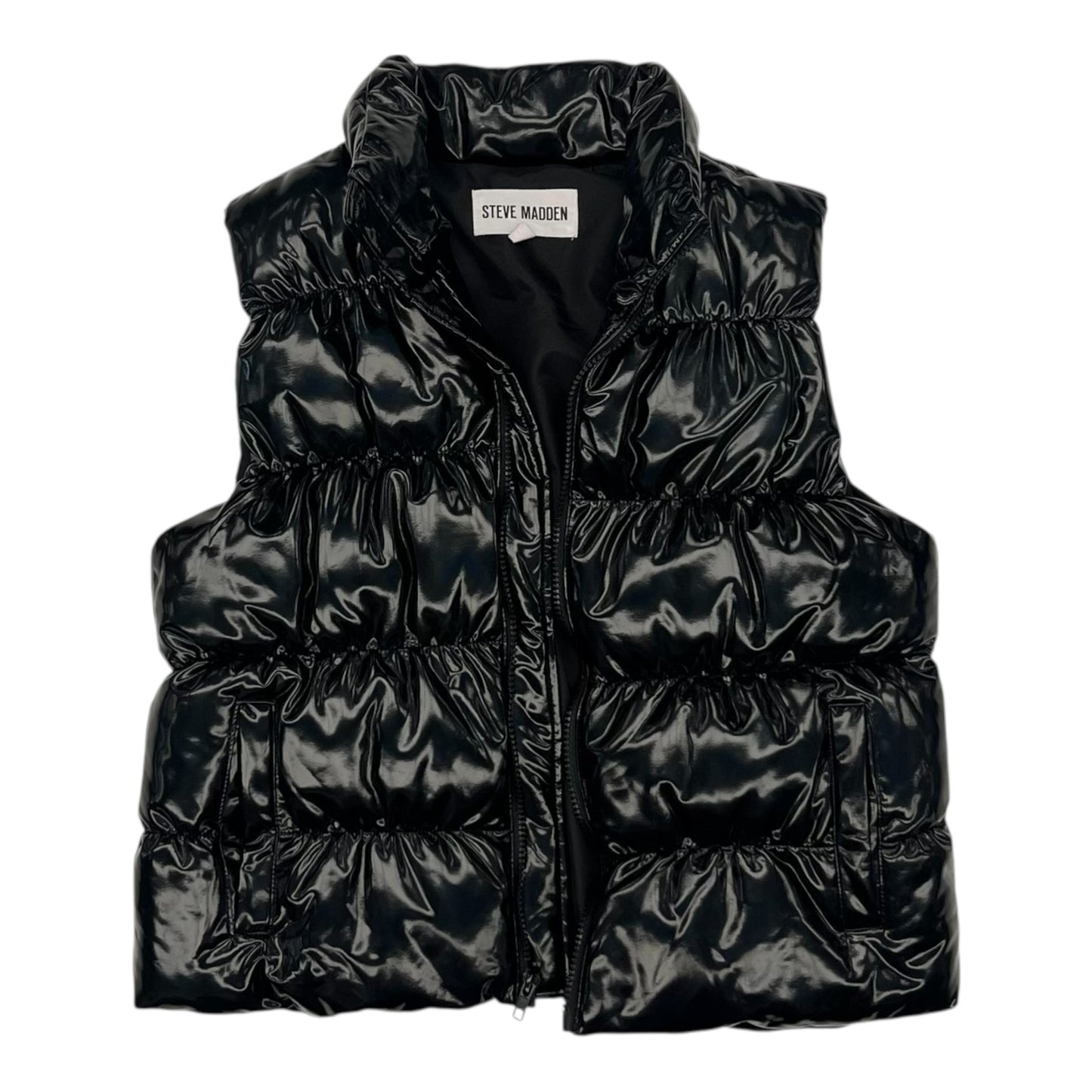 Vest Puffer & Quilted By Steve Madden In Black, Size:M