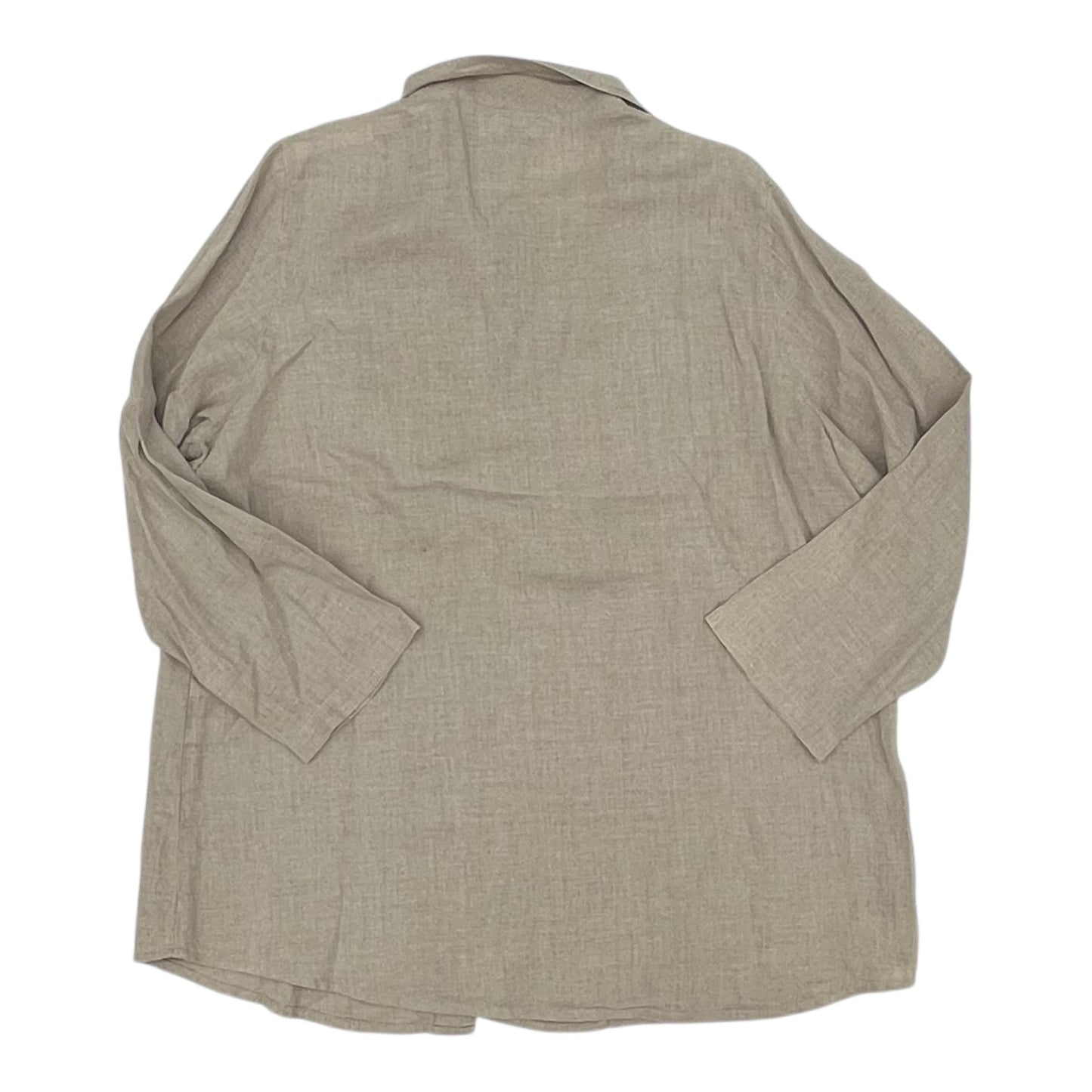 Blouse Ls By Flax In Tan, Size:L