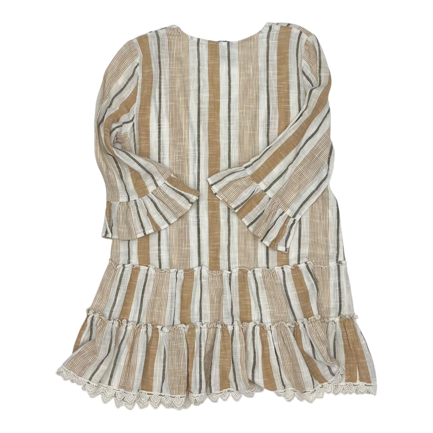 Swimwear Cover-Up By Clothes Mentor In Cream & White, Size:M