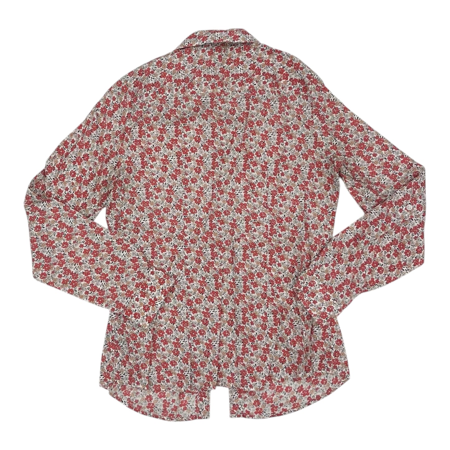 Blouse Ls By Clothes Mentor In Floral Print, Size:S