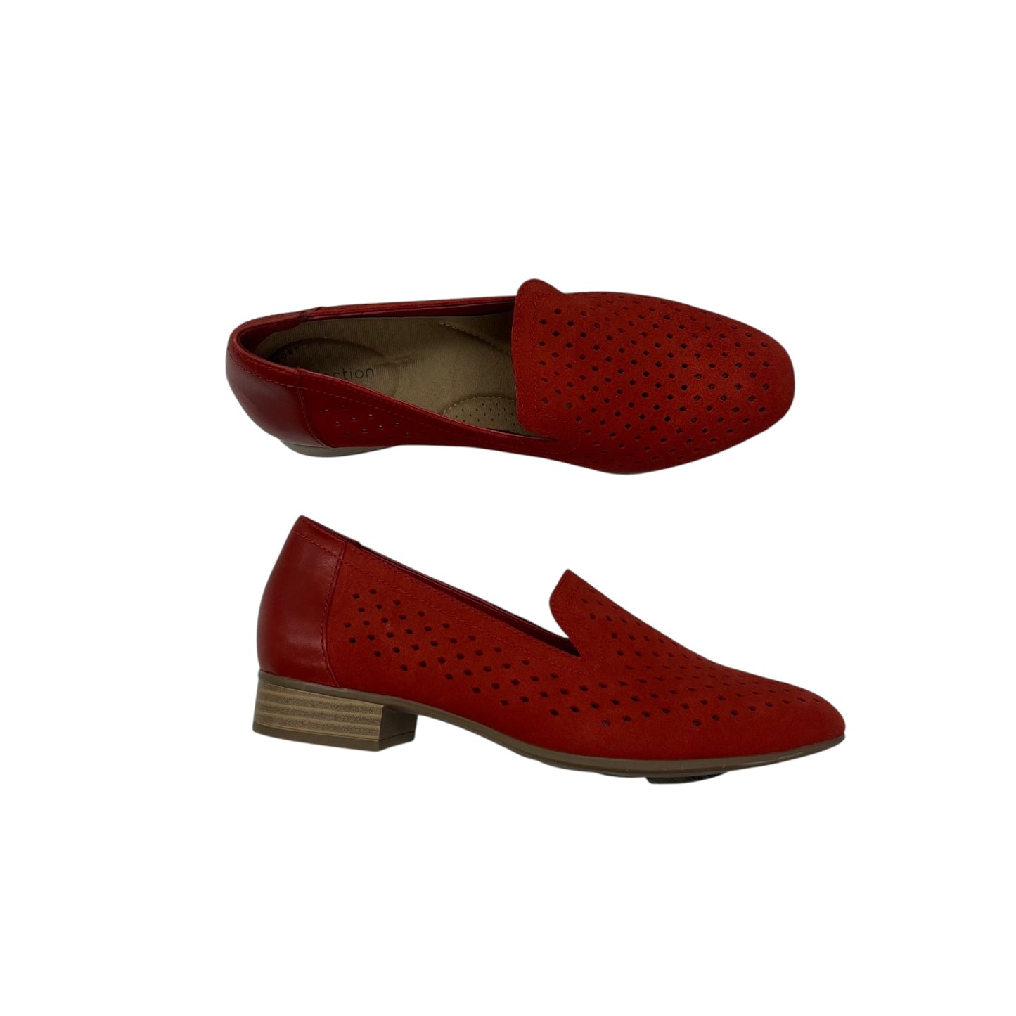 Shoes Flats By Clarks In Red, Size:6.5