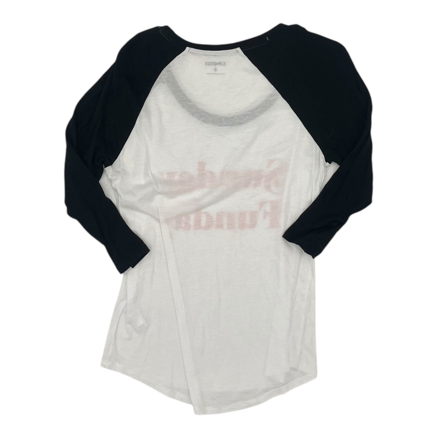 Top 3/4 Sleeve By Express In Black & White, Size:Xs