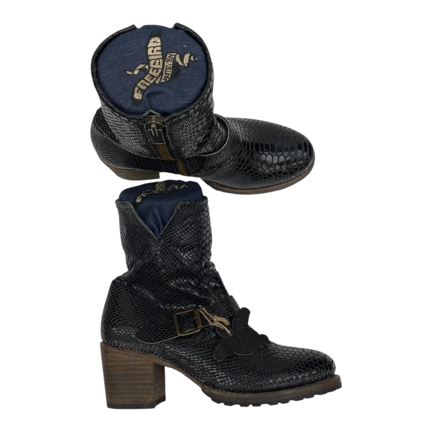 Boots Leather By Freebird In Black, Size:10