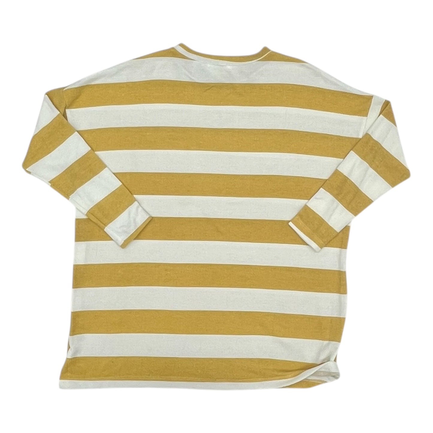Top Ls By Clothes Mentor In White & Yellow, Size:Xl