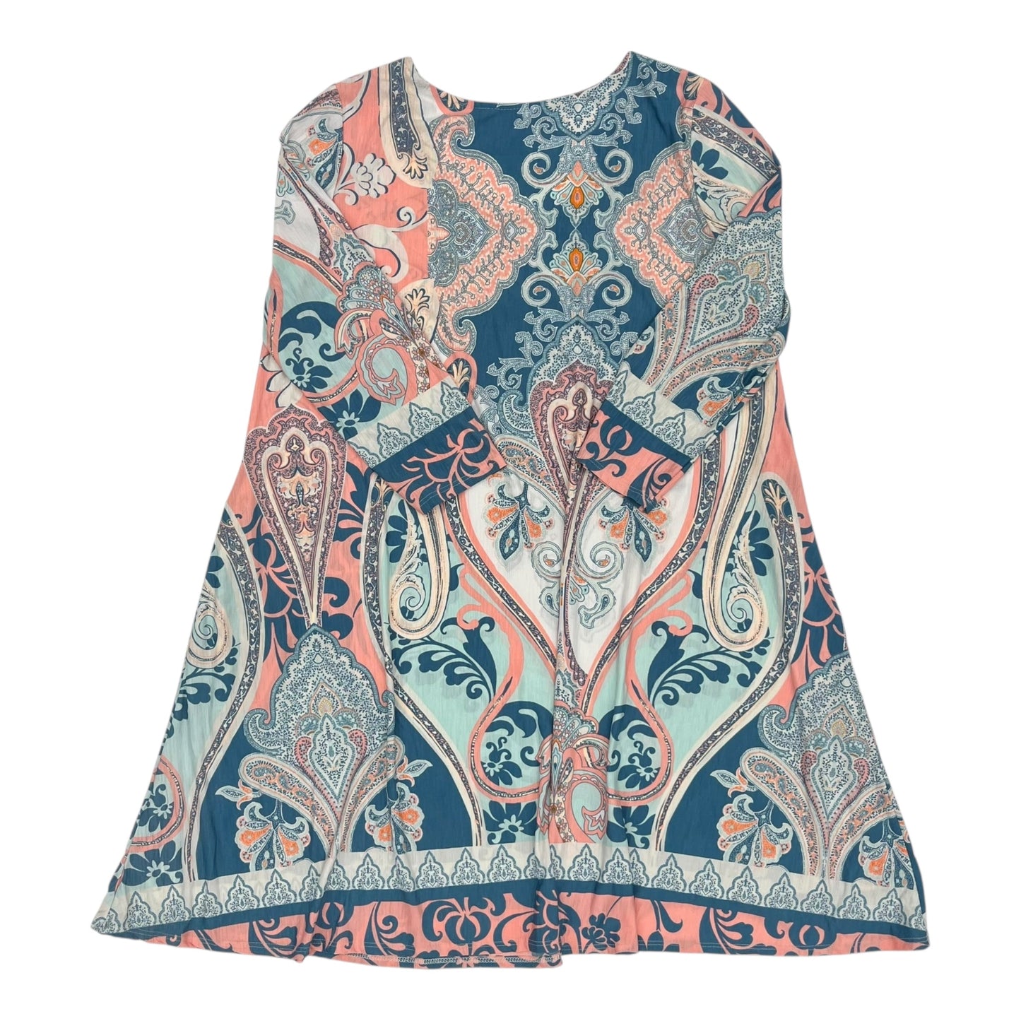 Dress Casual Short By Clothes Mentor In Blue & Pink, Size:M