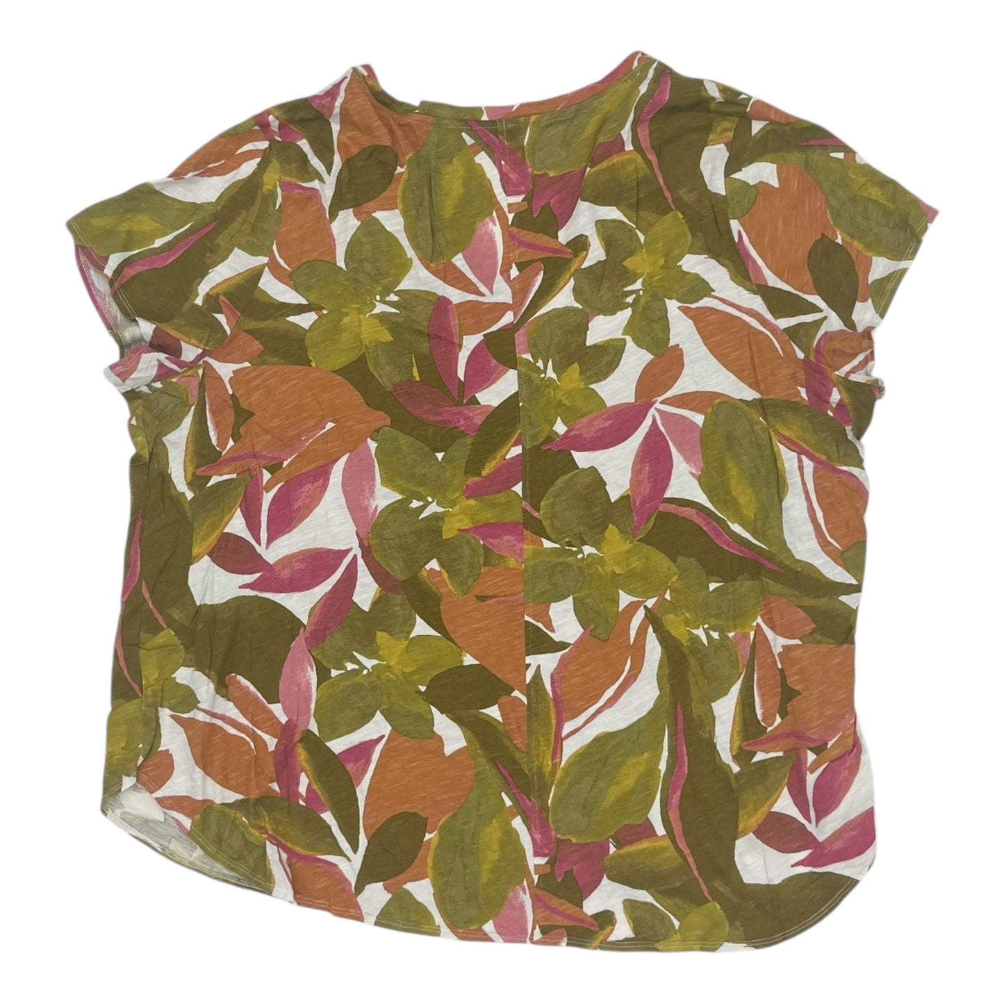 Top Ss By Tahari By Arthur Levine In Green & Orange, Size:3X