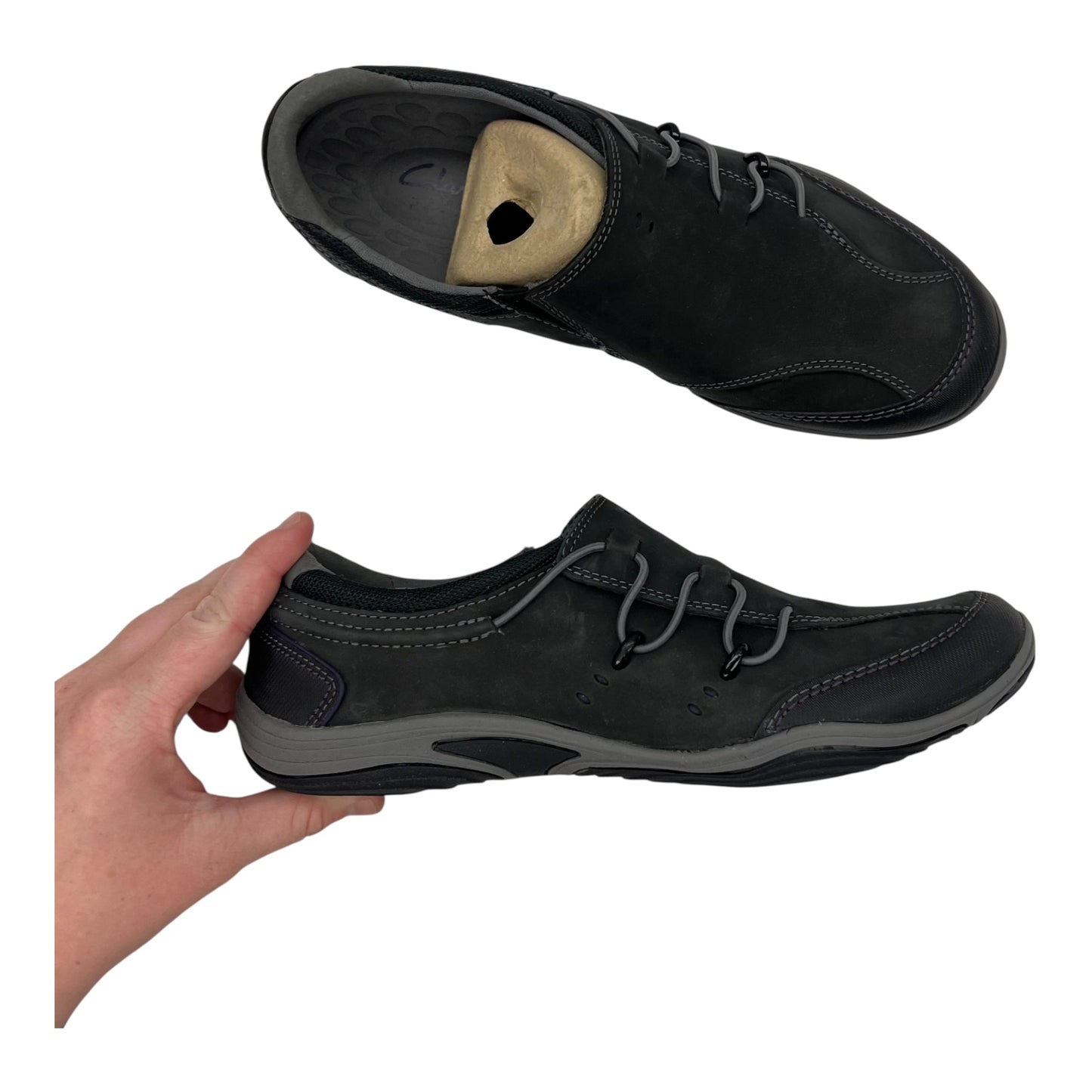 Shoes Sneakers By Clarks In Grey, Size:8.5