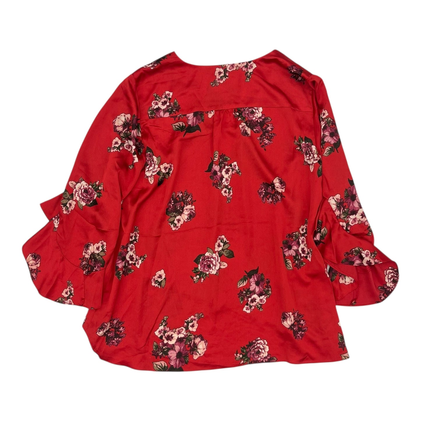 Blouse Ls By Vince Camuto In Red, Size:3X