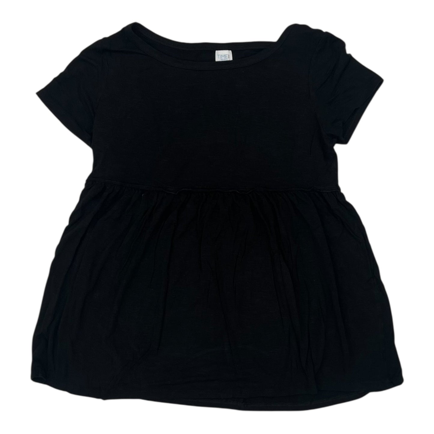 Mat Top Ss By Time And Tru In Black, Size:S