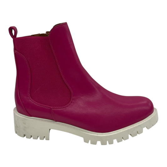 Boots Ankle Heels By Clothes Mentor In Pink, Size:8.5