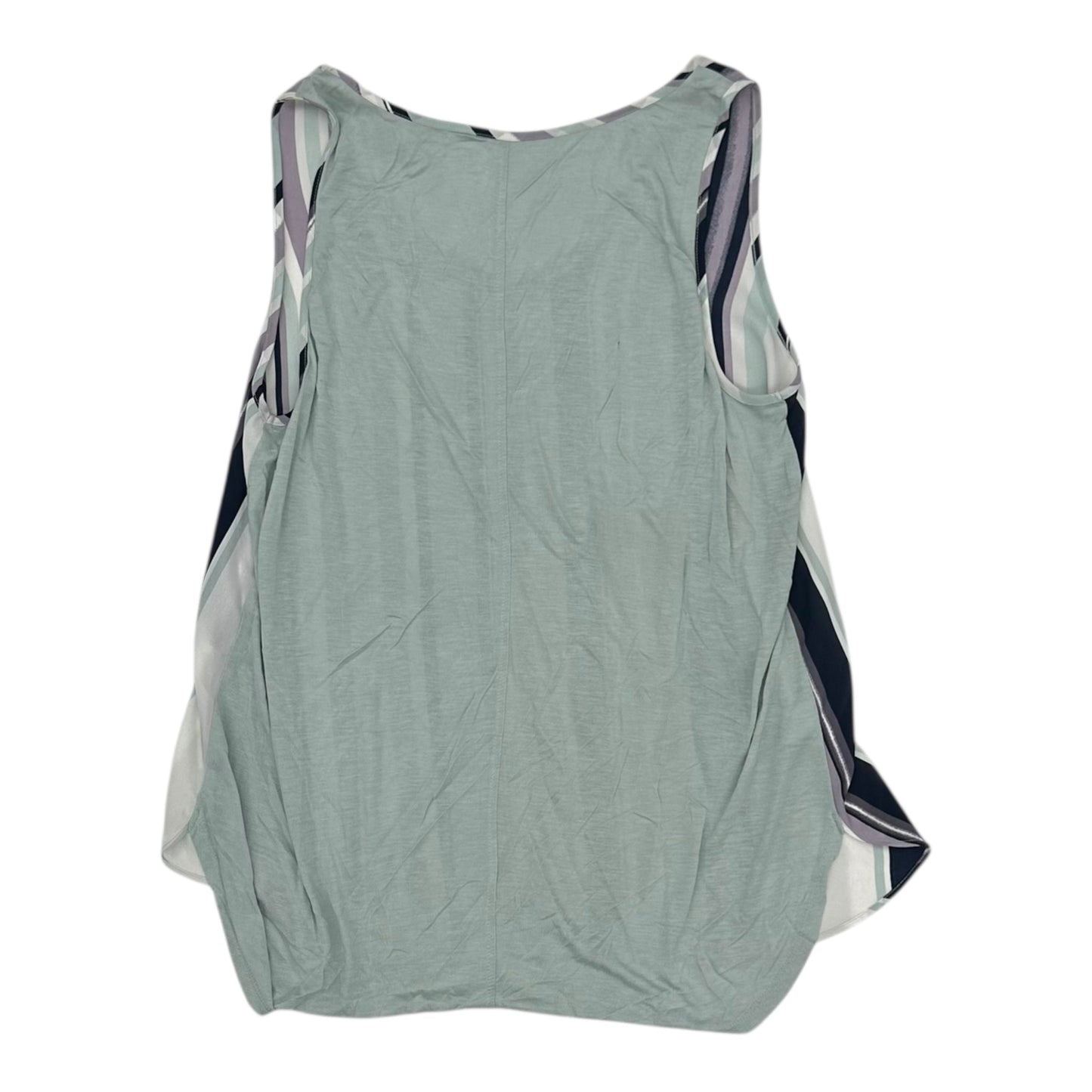 Top Sleeveless By Loft In Green & Purple, Size:L