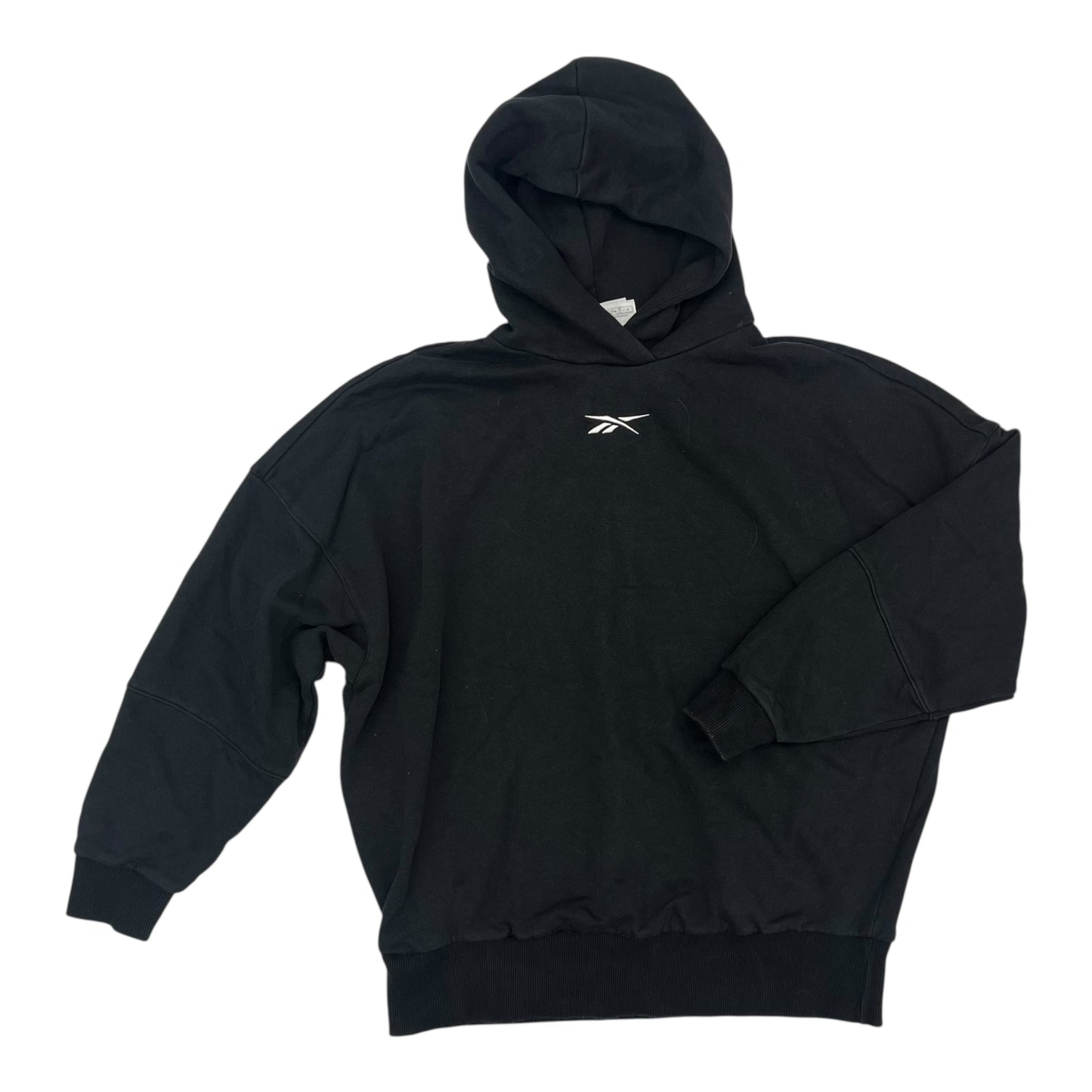 Athletic Sweatshirt Hoodie By Reebok In Black, Size:M