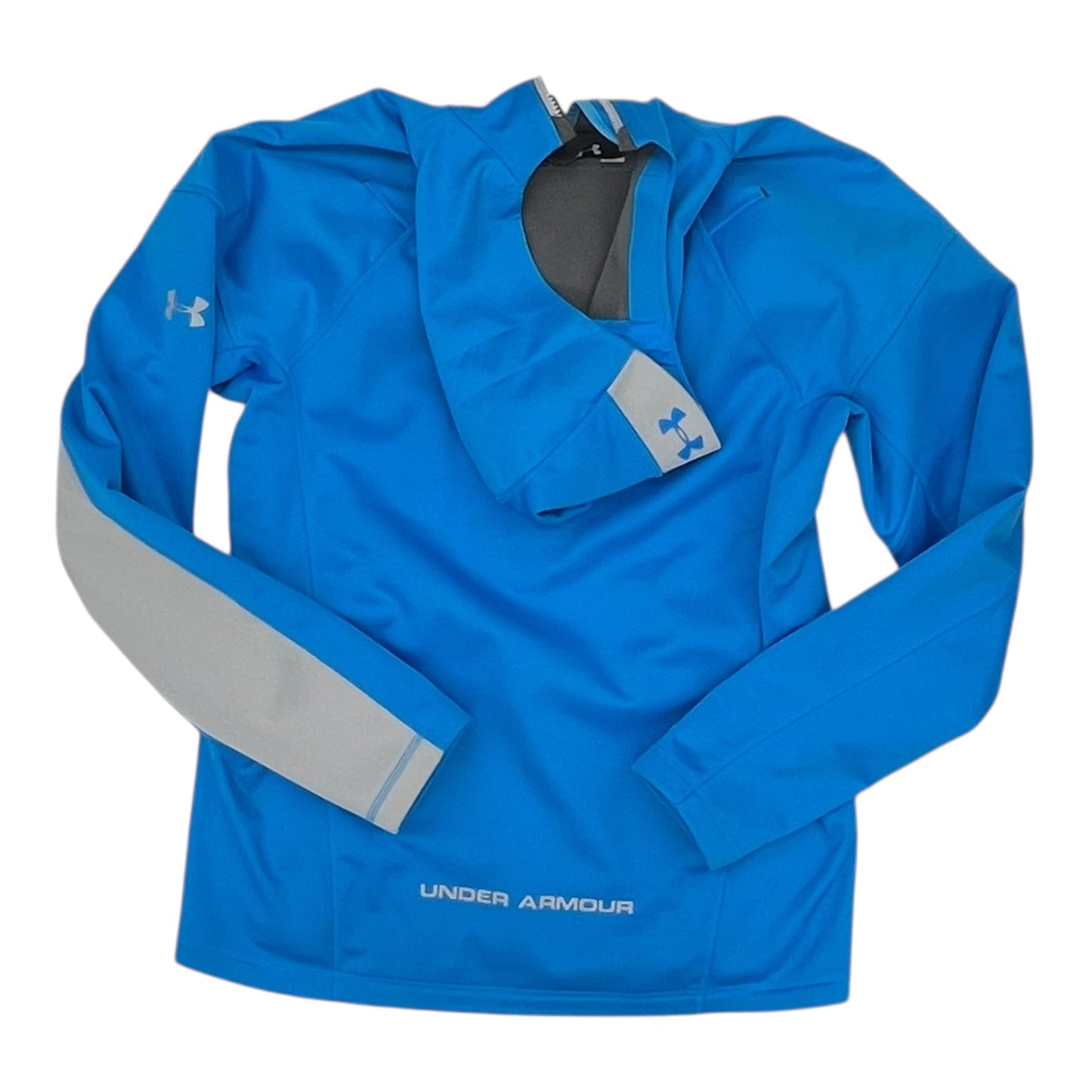 Athletic Sweatshirt Hoodie By Under Armour In Blue, Size:M