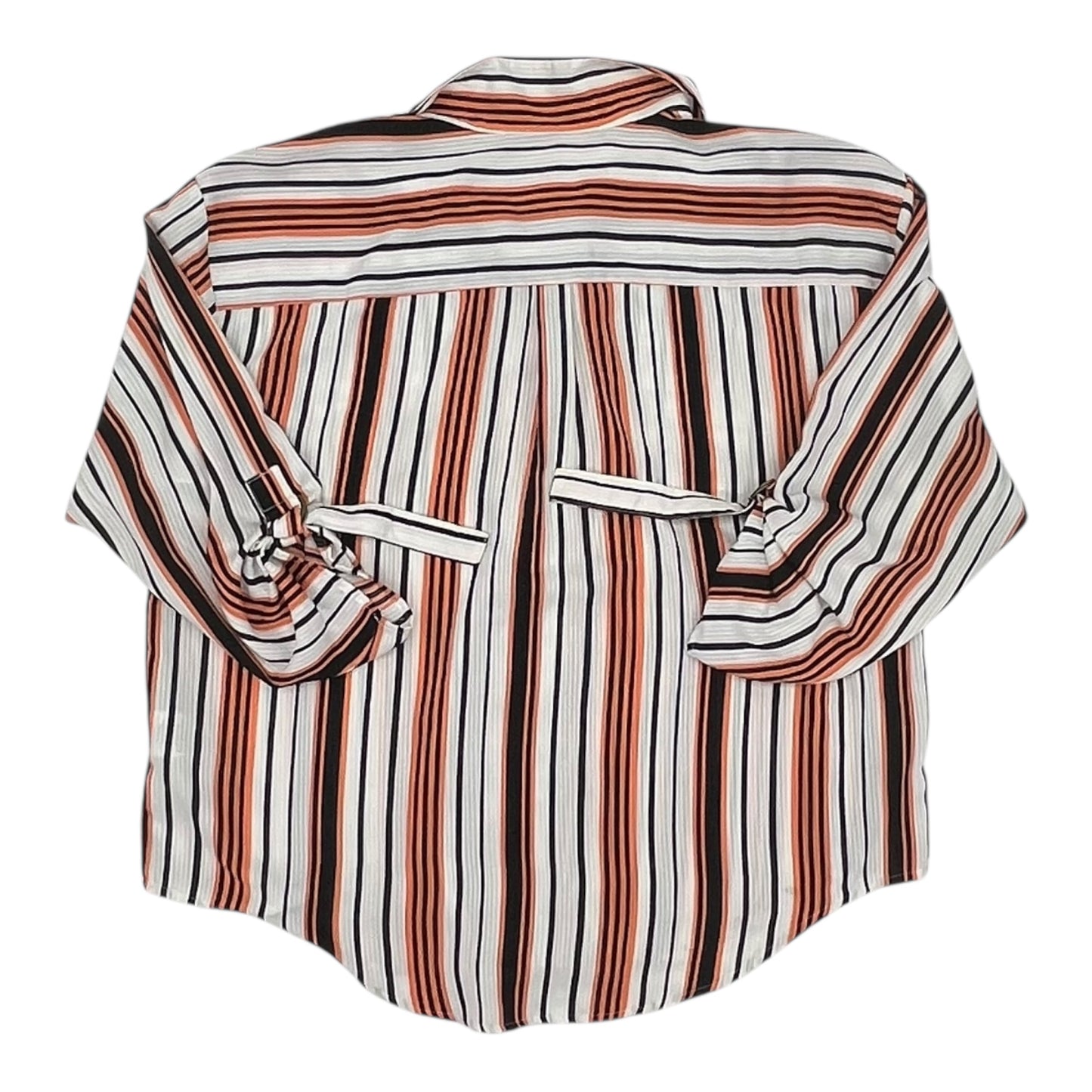 Blouse Ls By Ruby Rd In Orange & White, Size:Xl