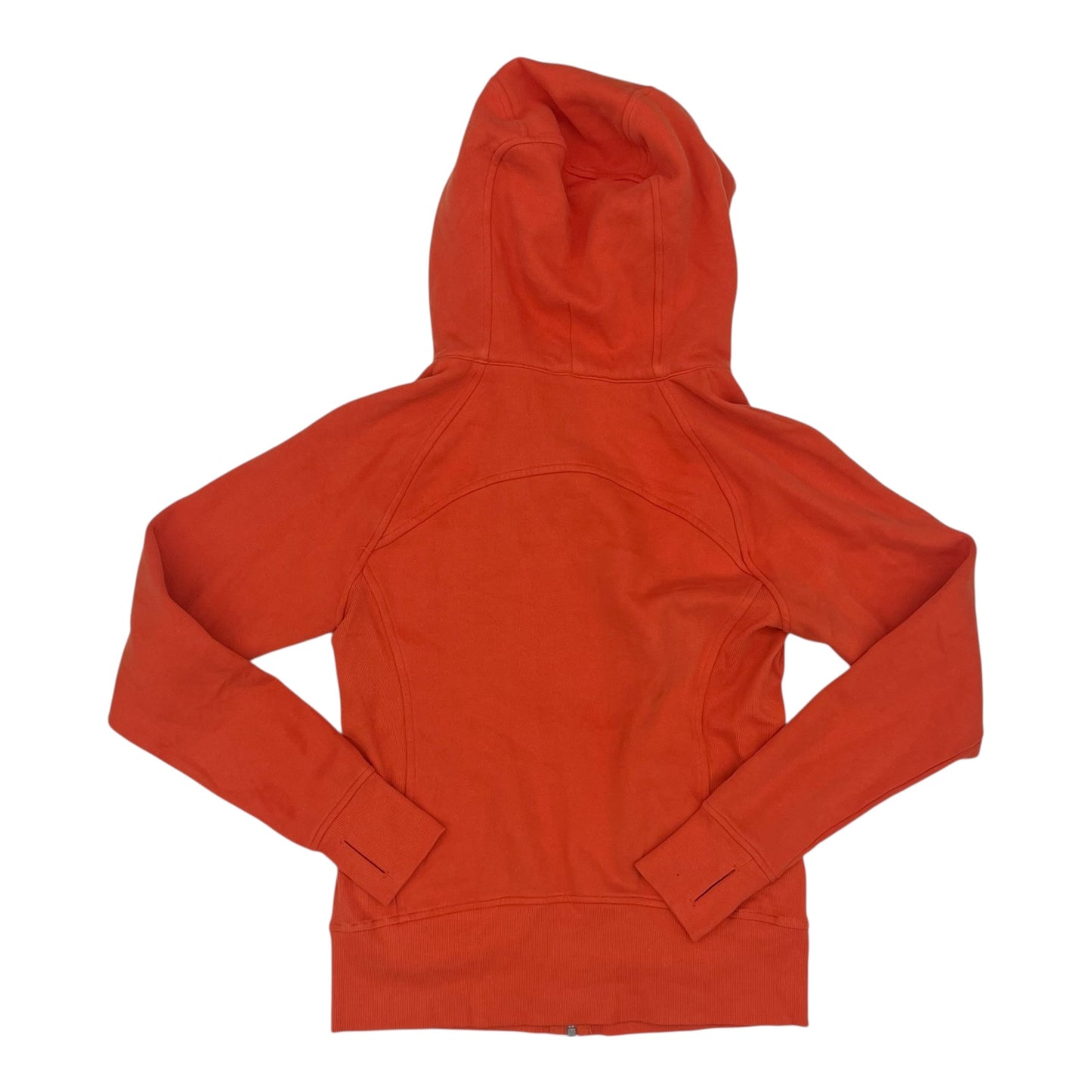 Athletic Jacket By Lululemon In Orange, Size:M