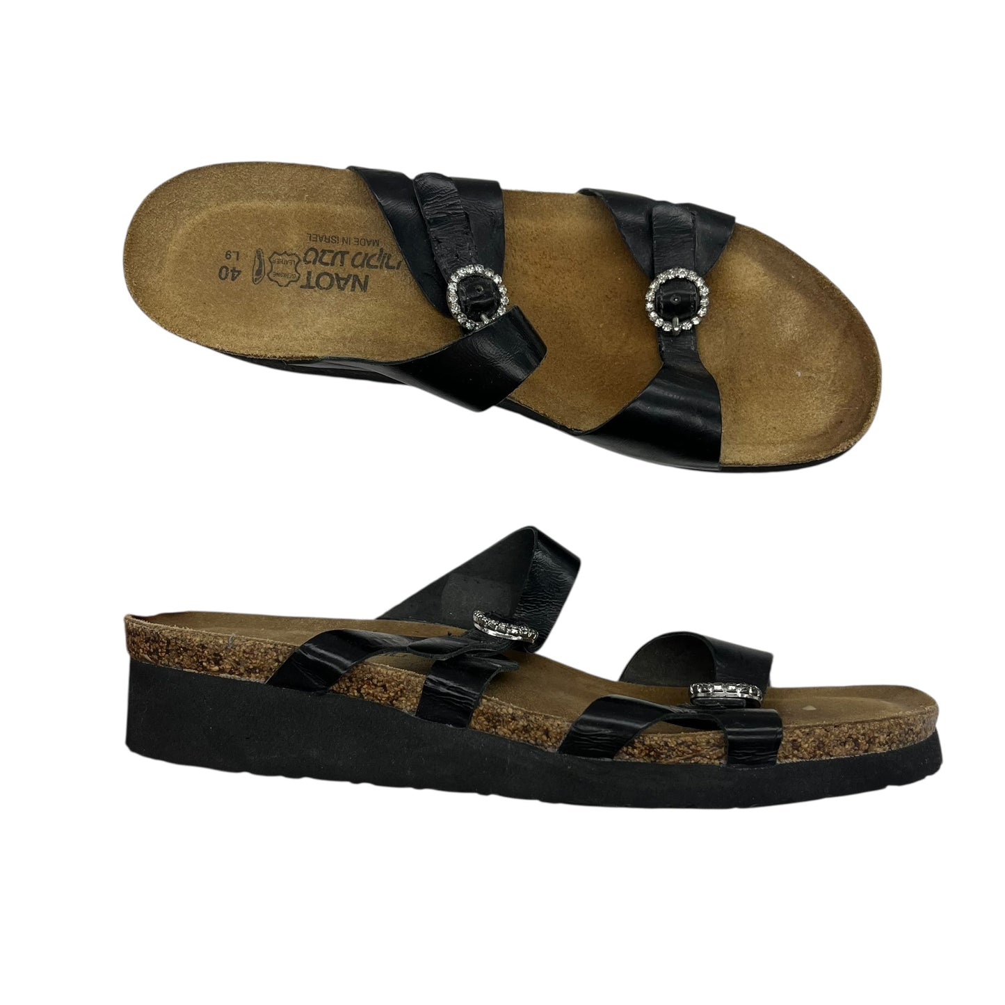 Sandals Flats By Naot In Black, Size:9