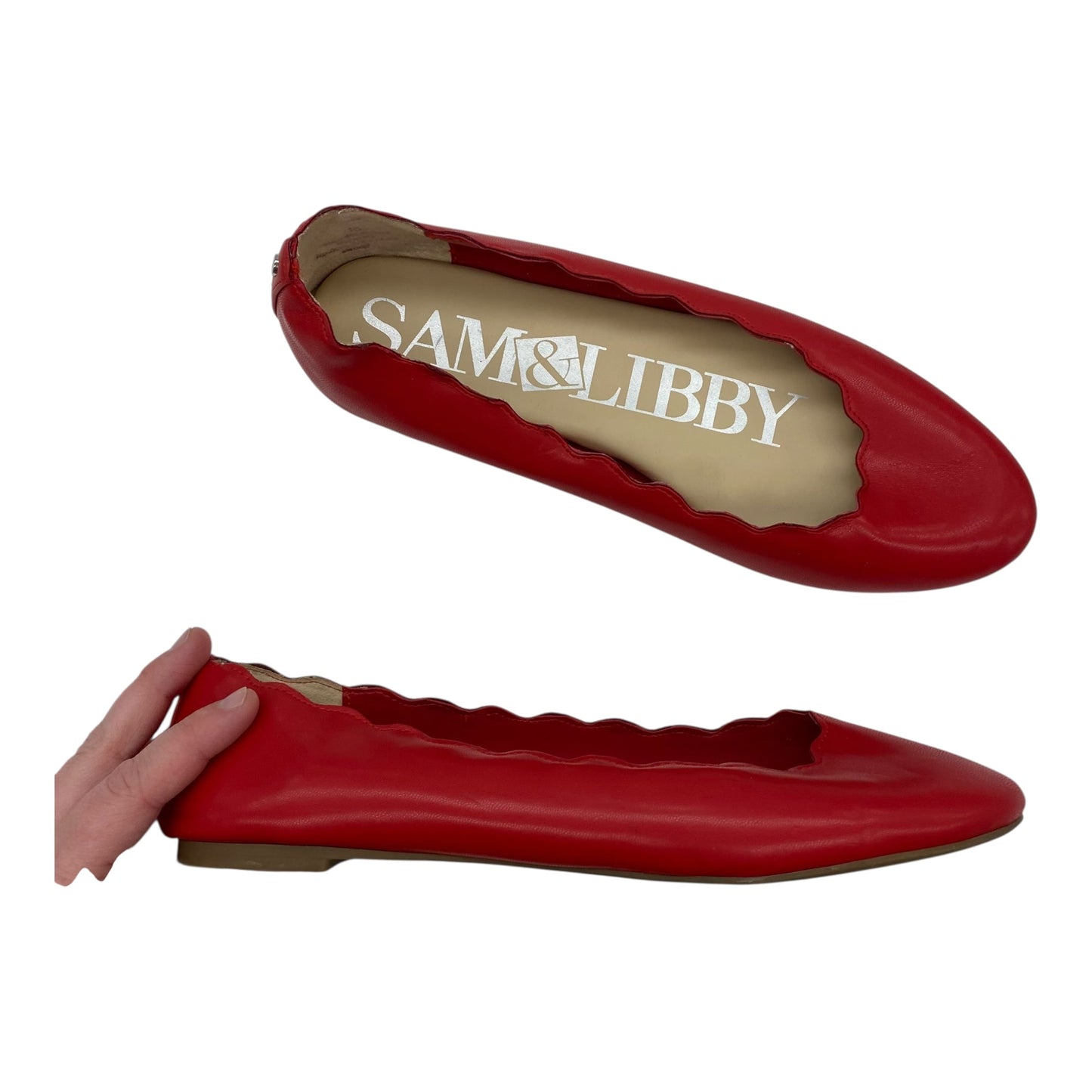 Shoes Flats By Sam And Libby In Red, Size:10