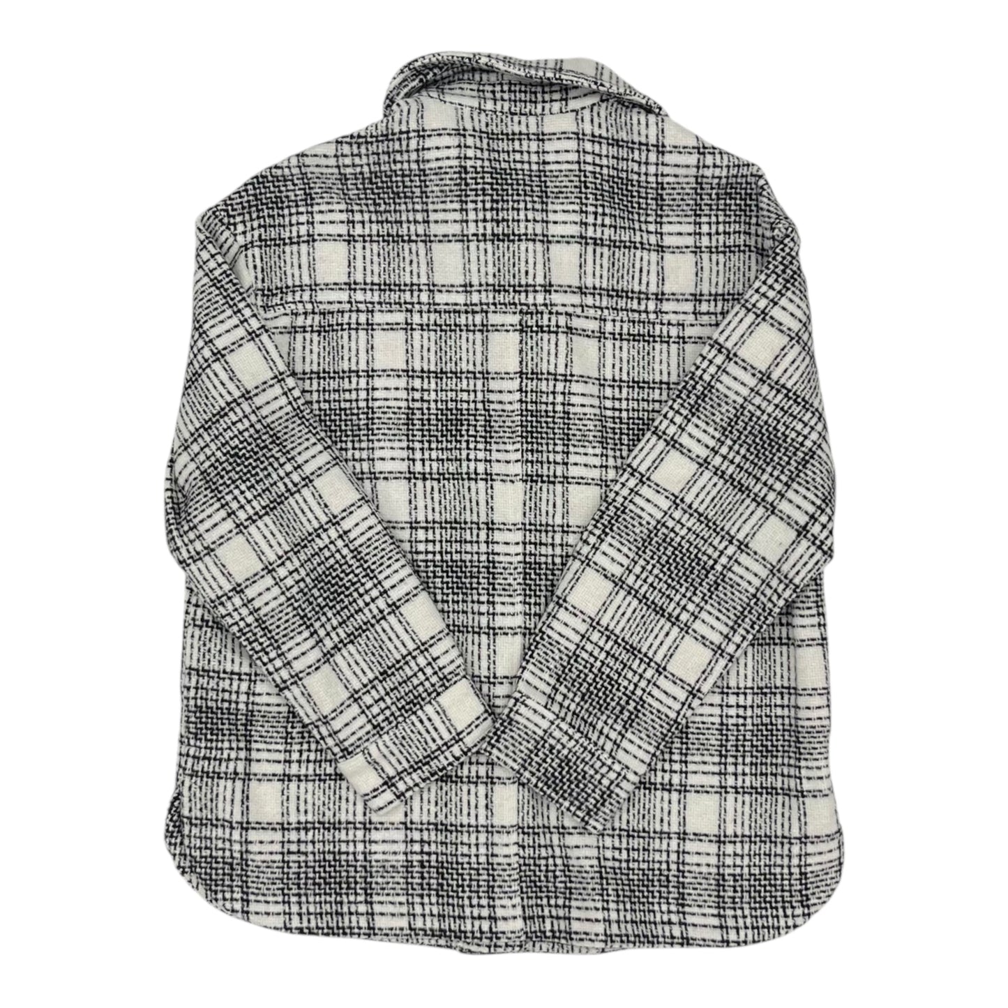 Jacket Shirt By Clothes Mentor In Black & Cream, Size:S