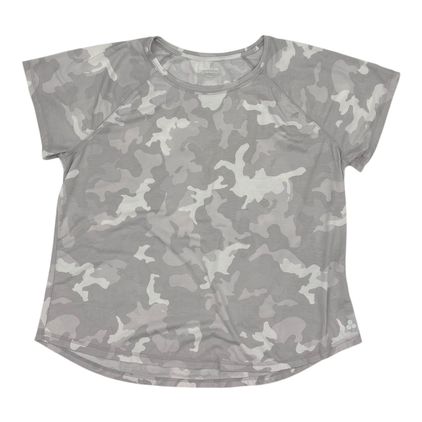 Athletic Top Ss By Tek Gear In Grey, Size:Xxl