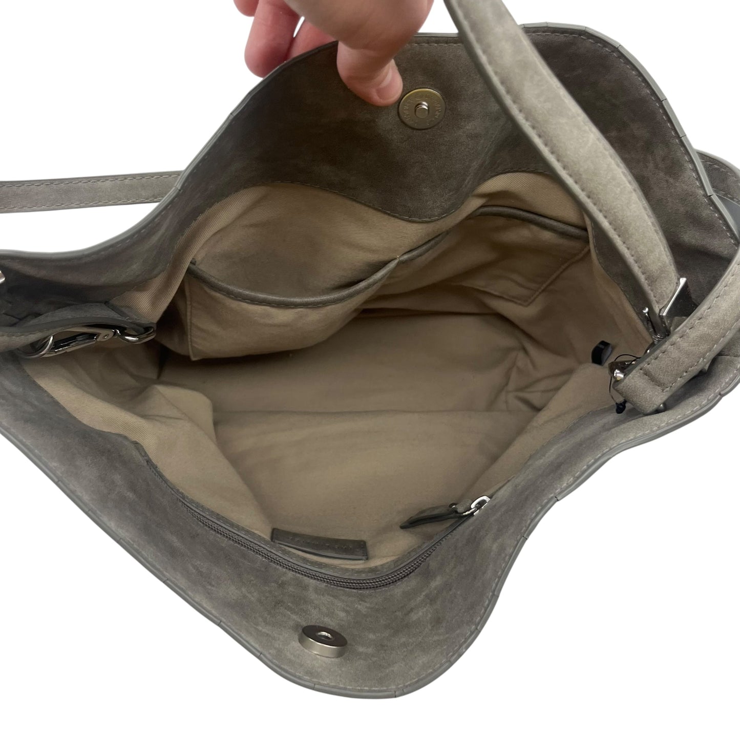 Handbag By Limited In Grey, Size:Large