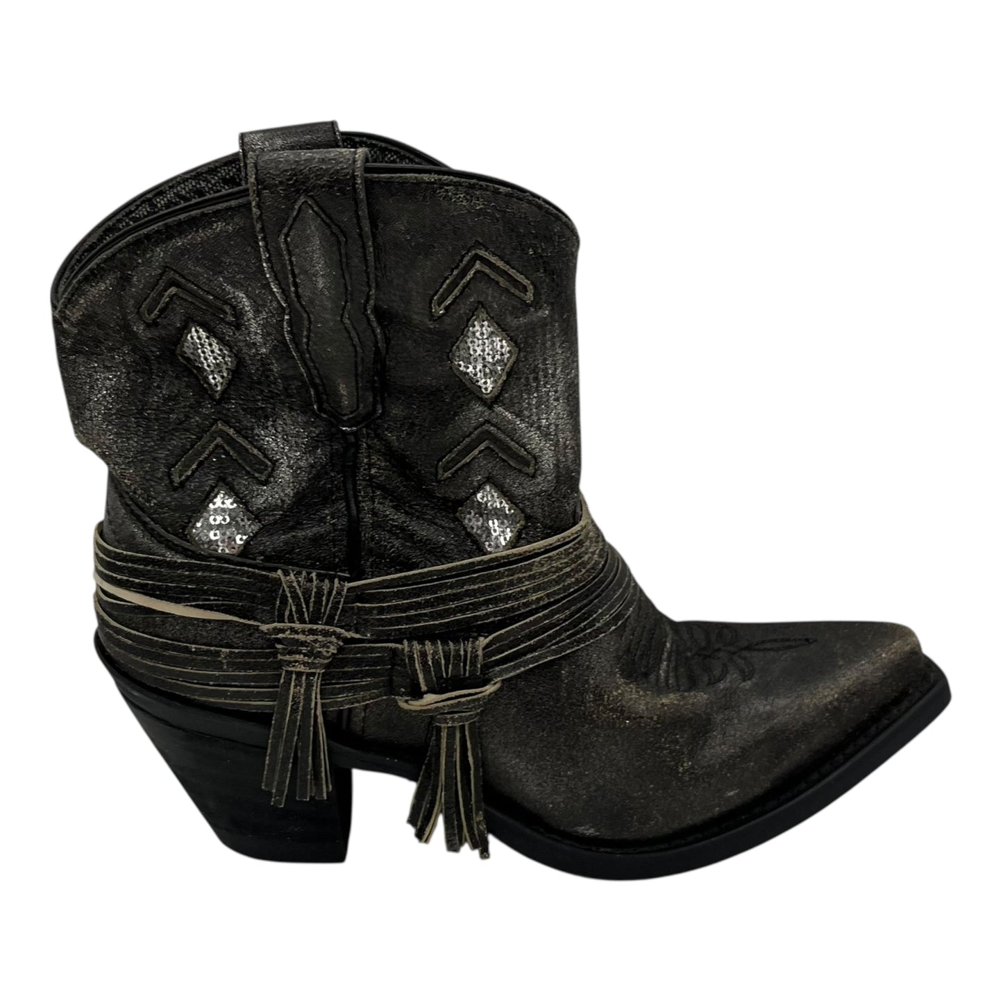 BOOTS LEATHER by  CMB In GREY, Size: 7