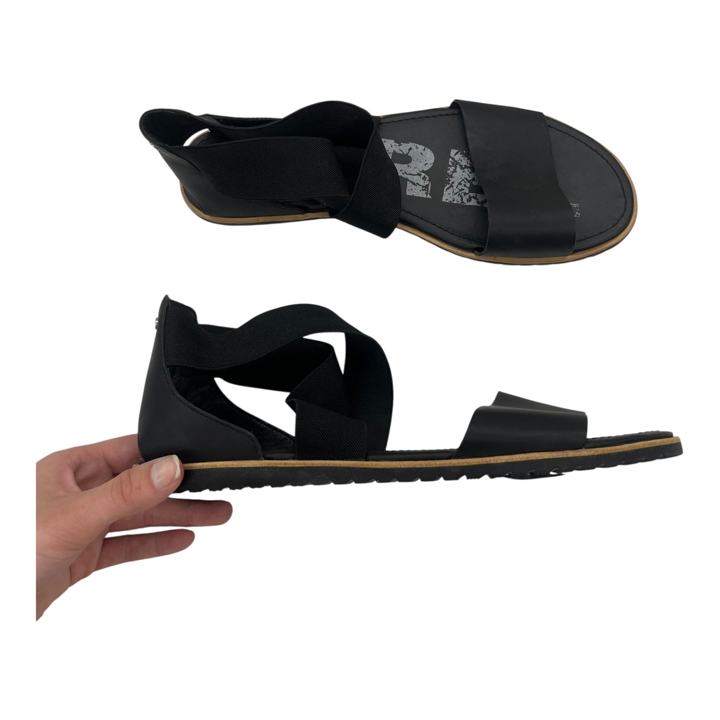 Sandals Flats By Sorel In Black, Size:11