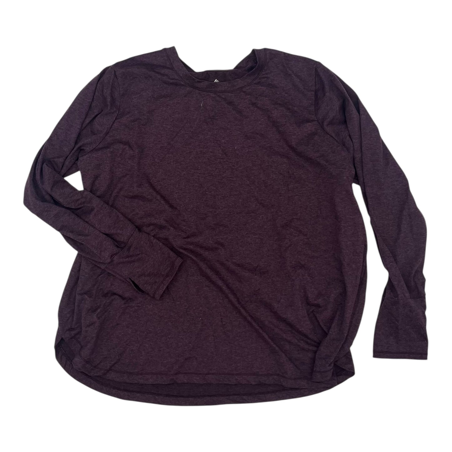 Athletic Top Ls Crewneck By Rbx In Purple, Size:2X
