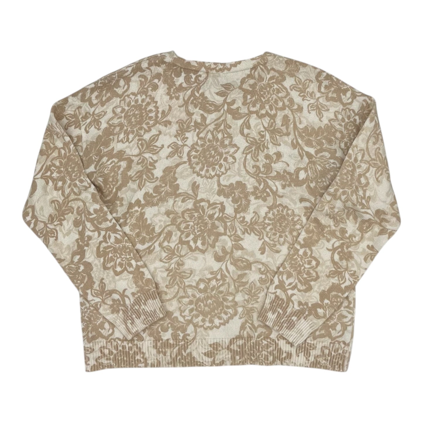 Sweater By Loft In Cream & Tan, Size:S