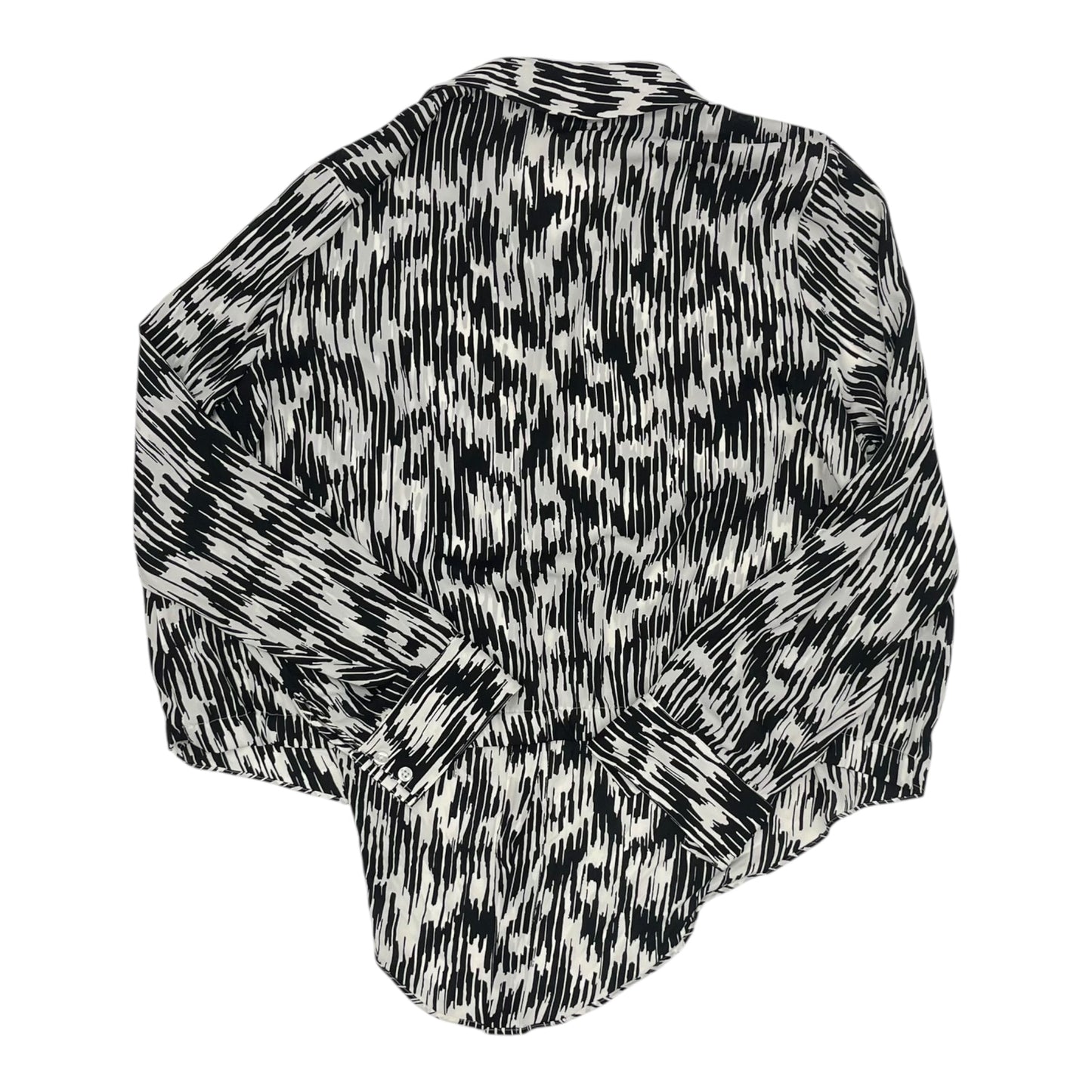 Blouse Ls By Simply Vera In Black & White, Size:Xxl