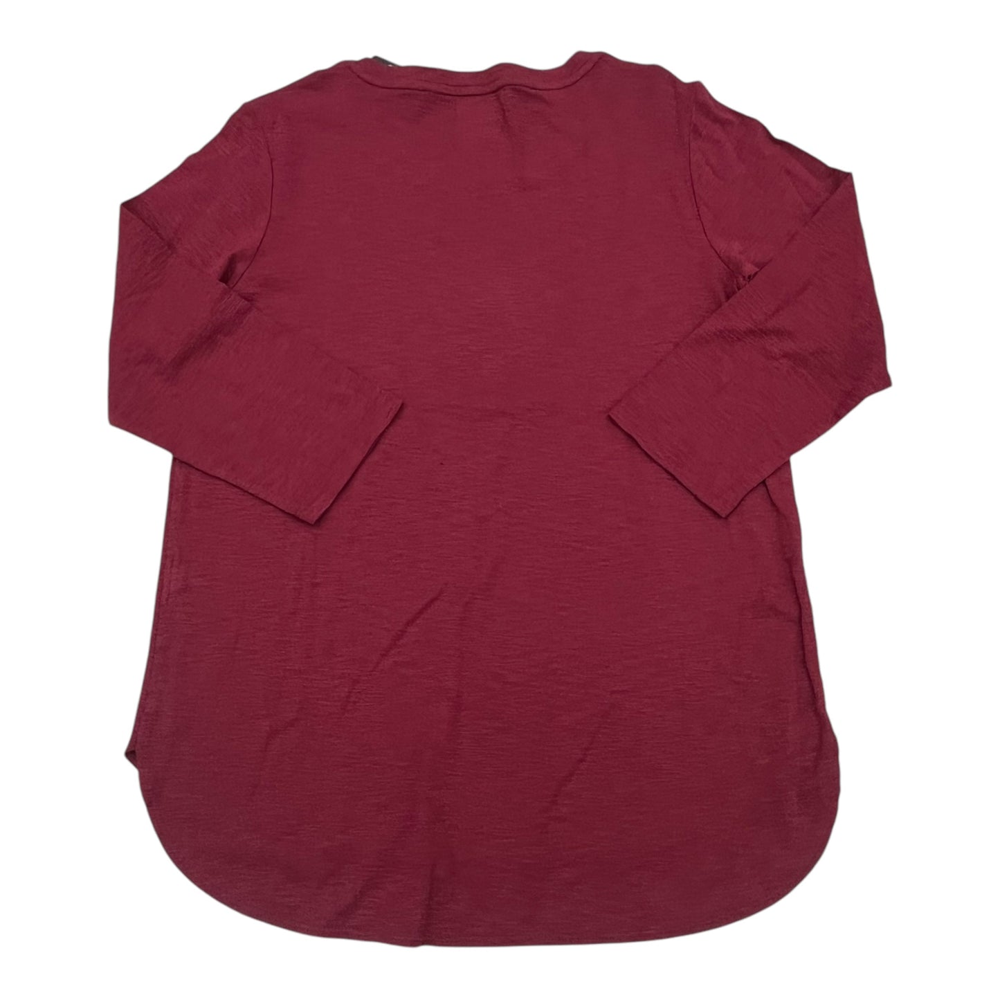 Top 3/4 Sleeve By Kirkland In Red, Size:M