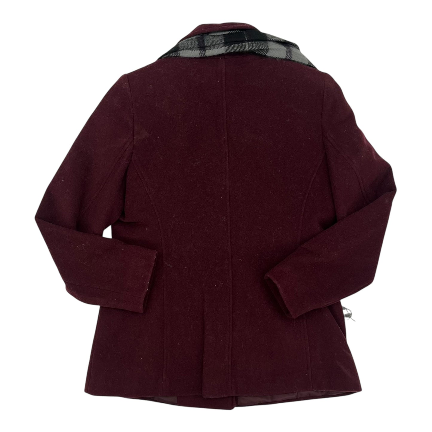 Coat Wool By Croft And Barrow In Maroon, Size:M