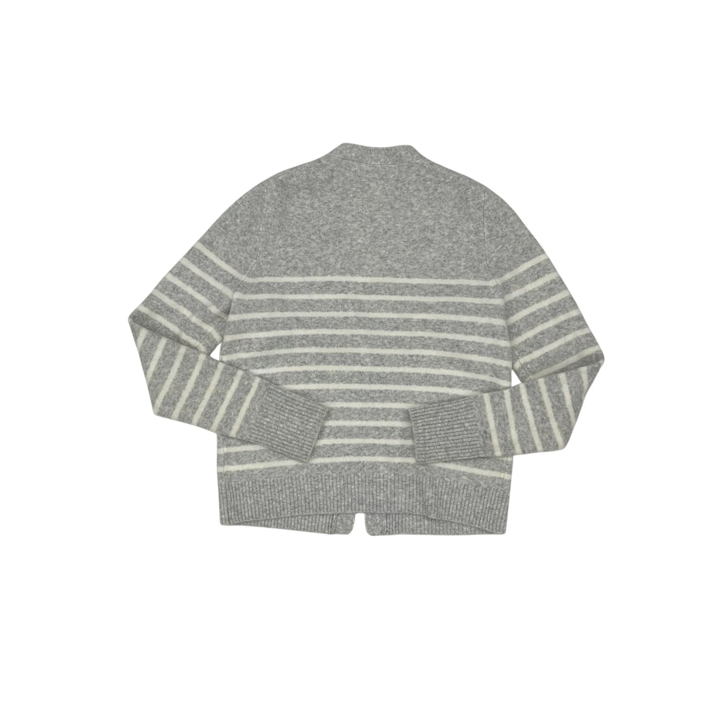 Sweater Cardigan By J. Crew In Cream & Grey, Size:M