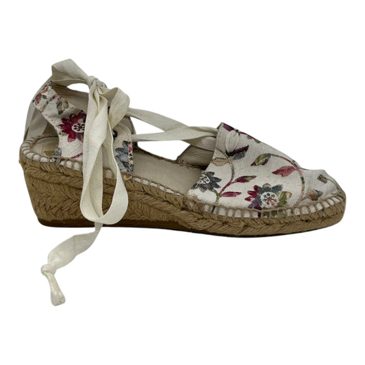 Shoes Heels Wedge By Clothes Mentor In Floral Print, Size:7.5