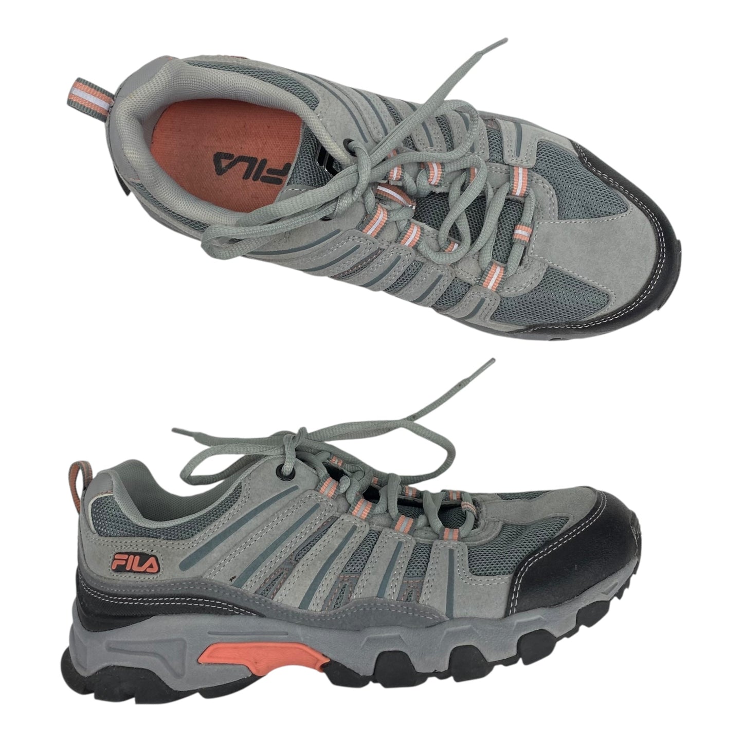 Shoes Athletic By Fila In Grey & Pink, Size:9