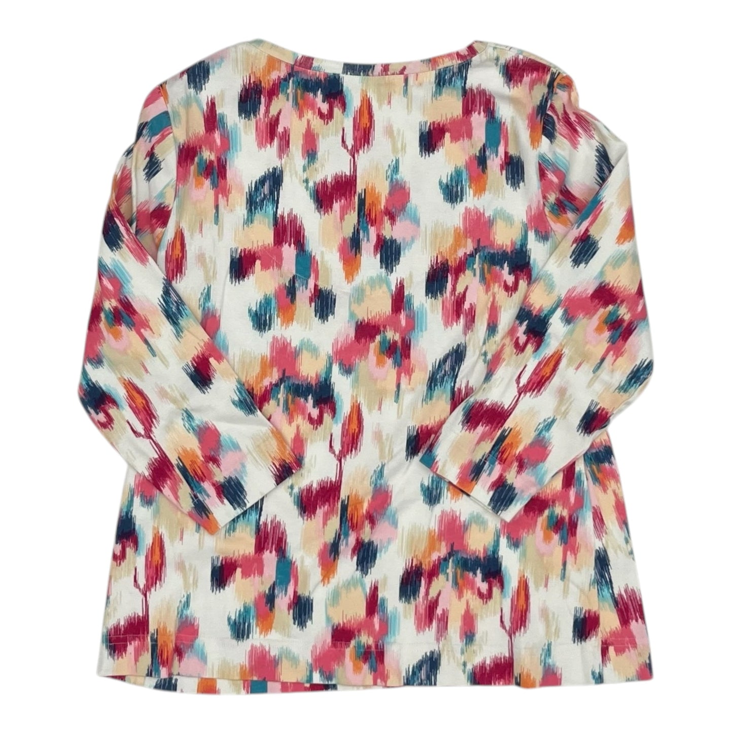 Top 3/4 Sleeve By Chicos In Multi, Size:M