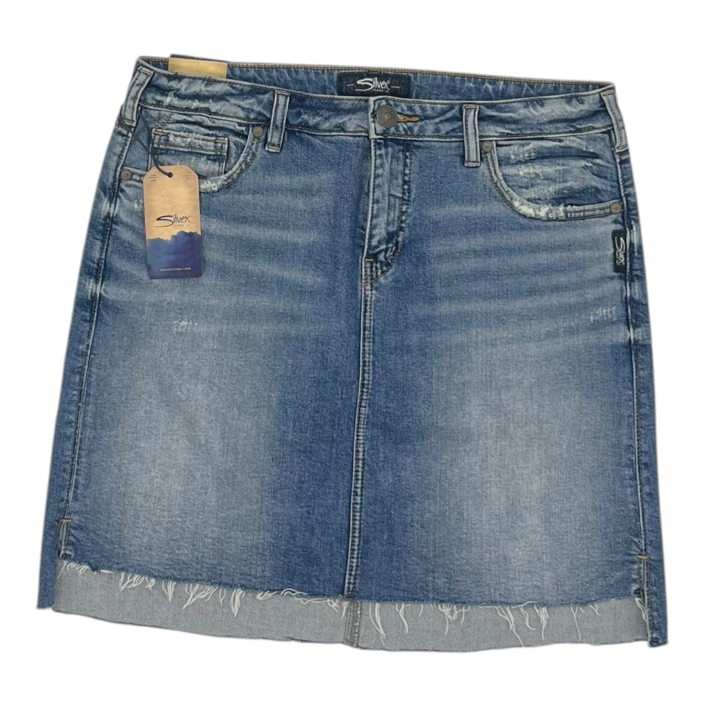 Skirt Mini & Short By Silver In Blue Denim, Size:6