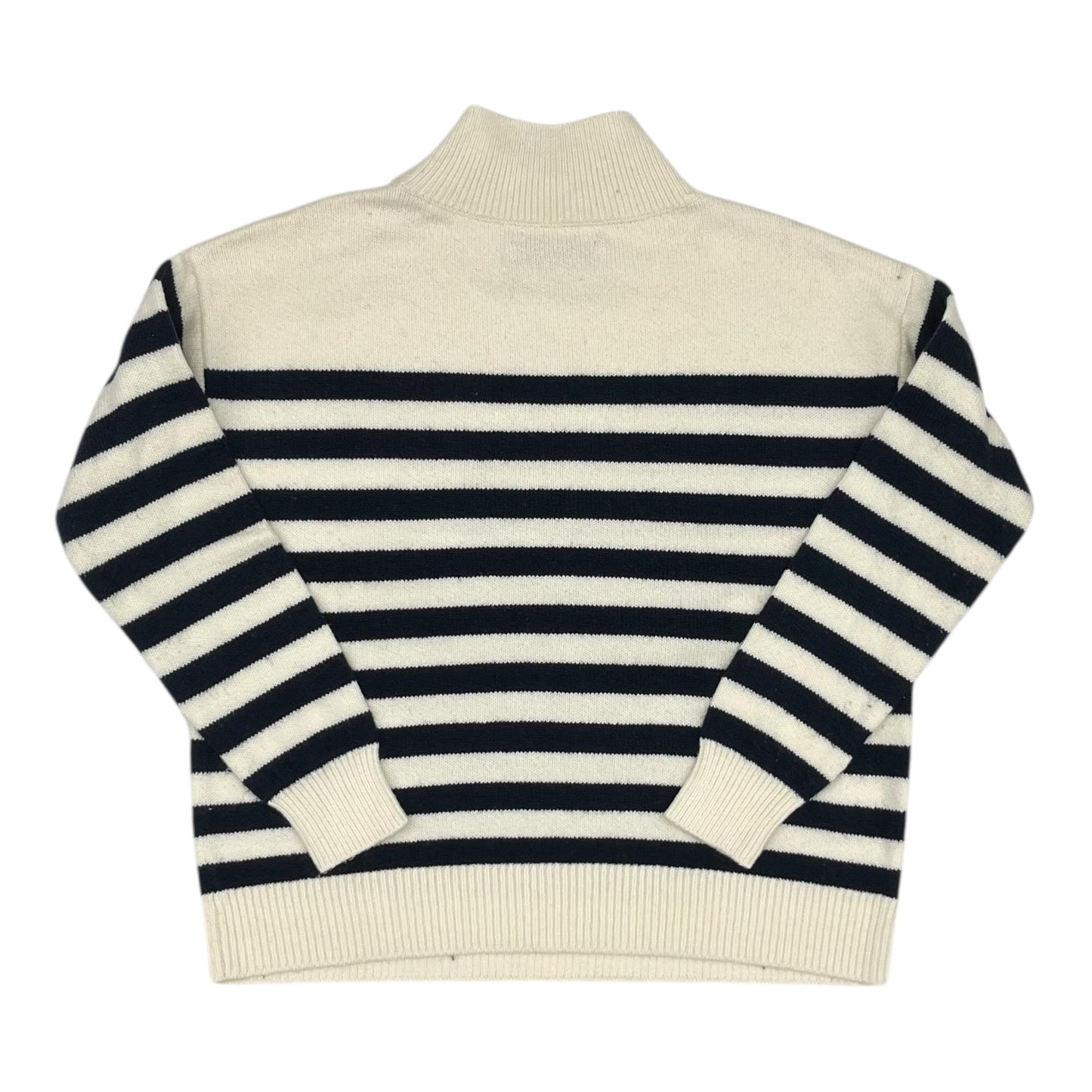 Sweater By Loft In Blue & Cream, Size:S