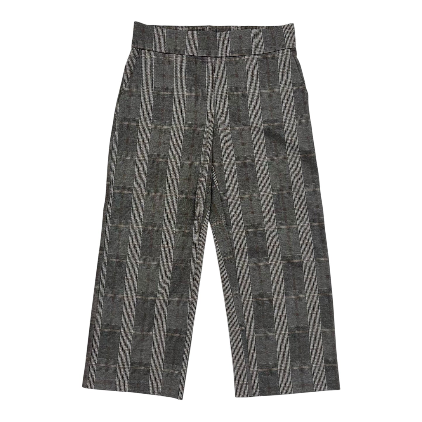 Pants Cropped By Liverpool In Black & Brown, Size:8