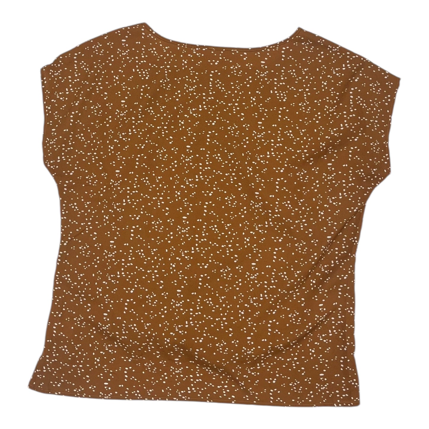 Blouse Ss By Clothes Mentor In Brown, Size:Xl