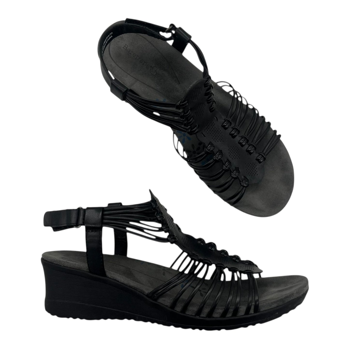Sandals Flats By Bare Traps In Black, Size:8.5
