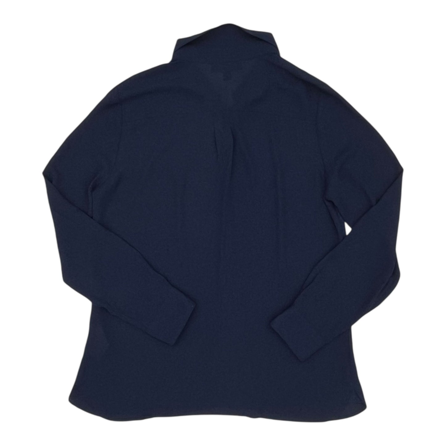 Blouse Ls By Banana Republic In Navy, Size:M