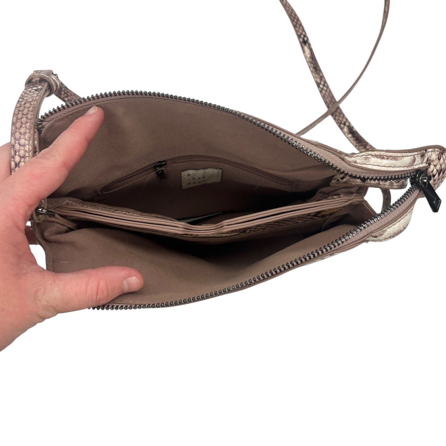 Crossbody By A New Day In Snakeskin Print, Size:Medium