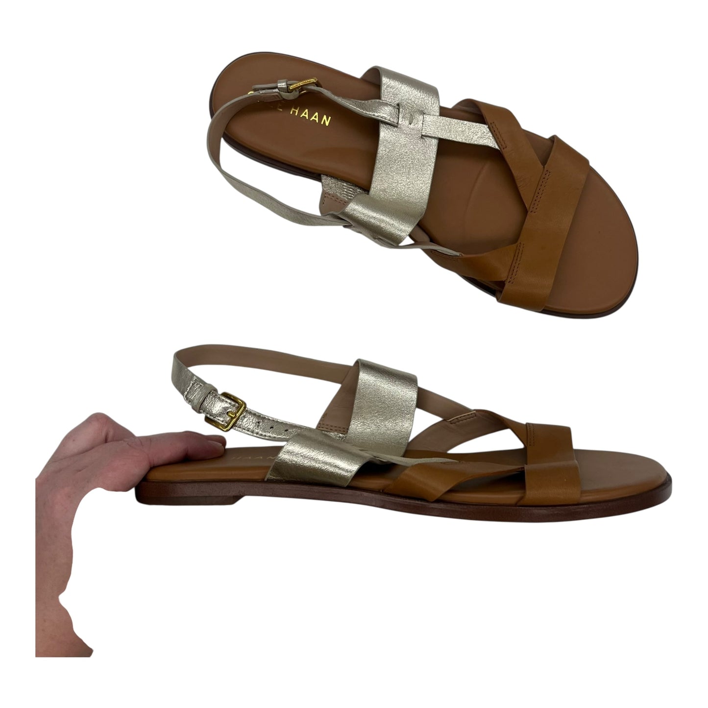 SANDALS FLATS by COLE-HAAN In BROWN, Size: 9.5