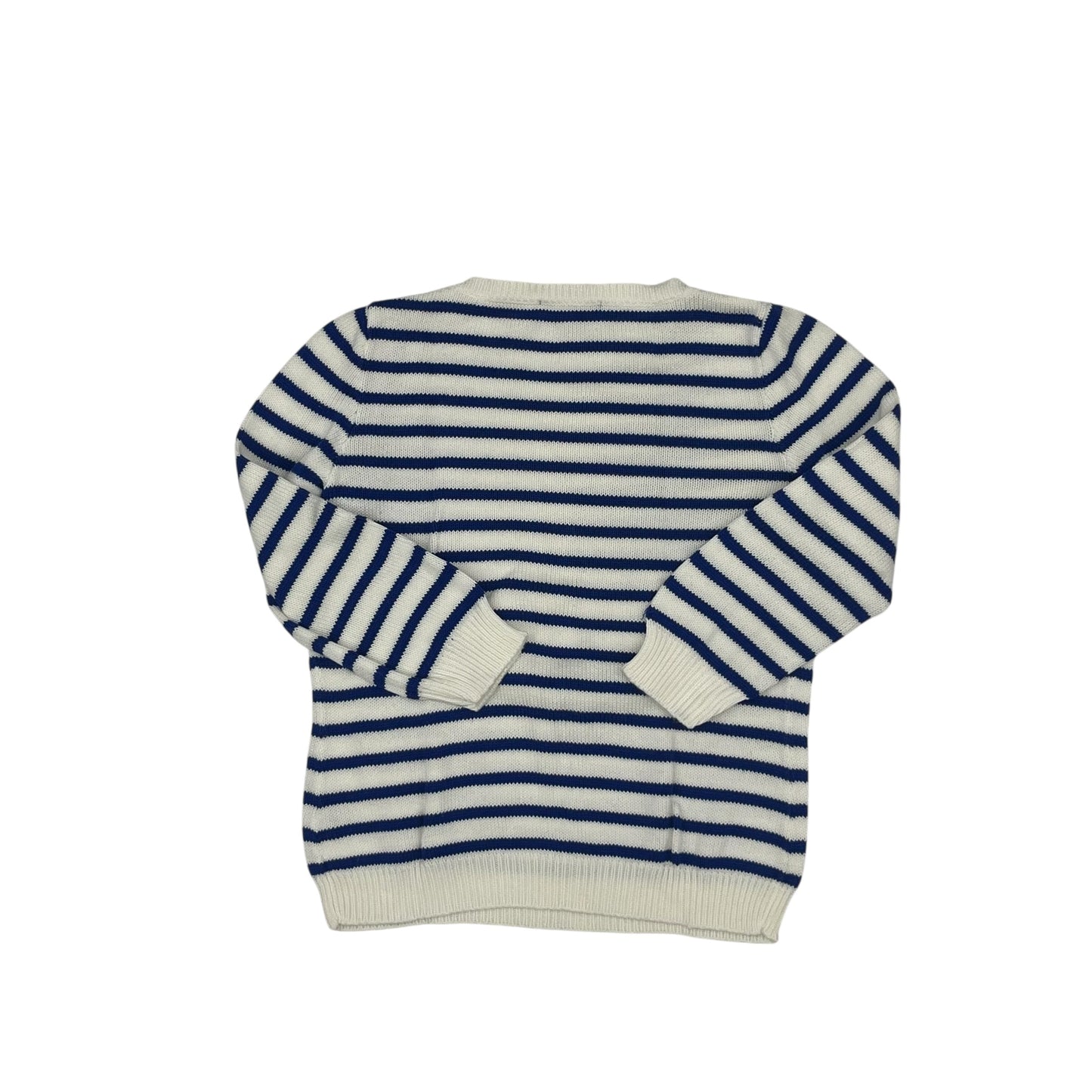 Sweater By Lauren By Ralph Lauren In Blue & Cream, Size:S