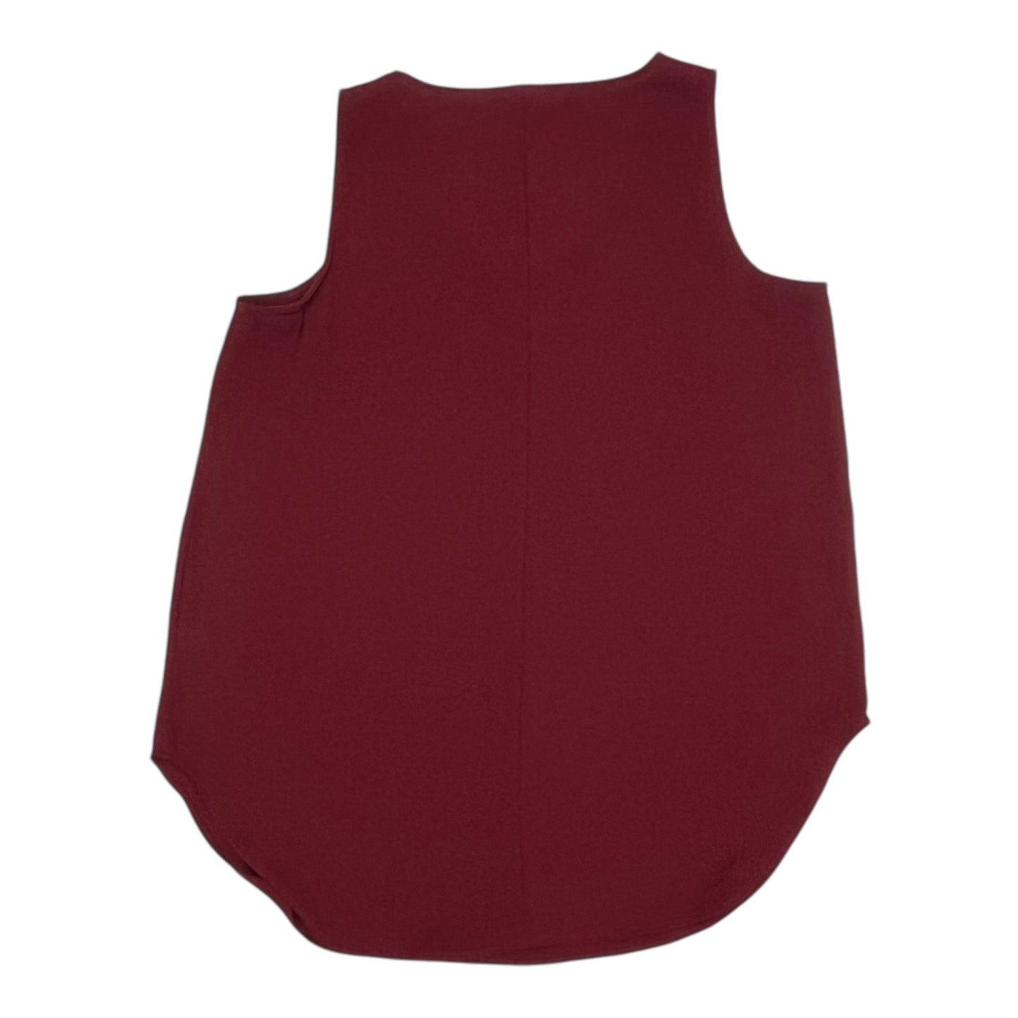 Blouse Sleeveless By Zenana Outfitters In Maroon, Size:M