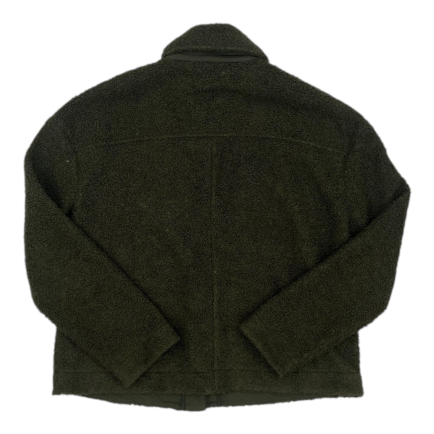 Jacket Faux Fur & Sherpa By Banana Republic In Green, Size:M