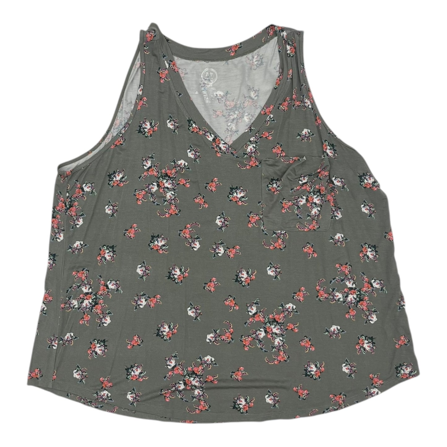 Top Sleeveless By Maurices In Floral Print, Size:2X